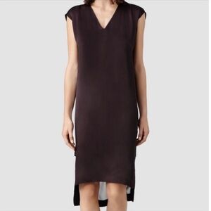 AllSaints Dark Purple Dress